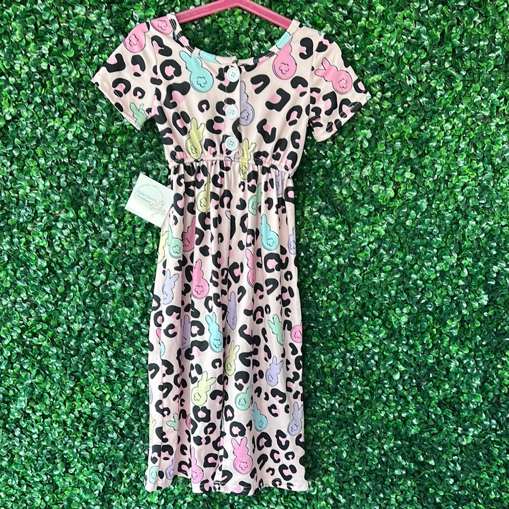 Kids Pink Leopard Print Jumpsuit